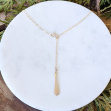 Load image into Gallery viewer, Gold Teardrop Lariat